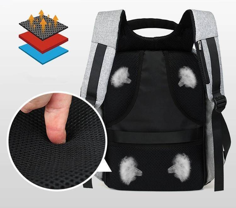 Stylish College Backpack with USB Laptop Compartment