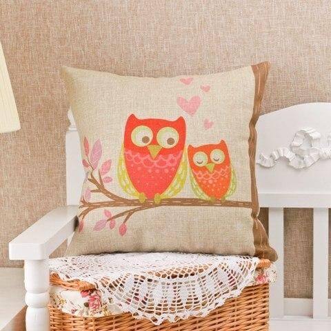 Colorful Bird Print Throw Pillow Covers