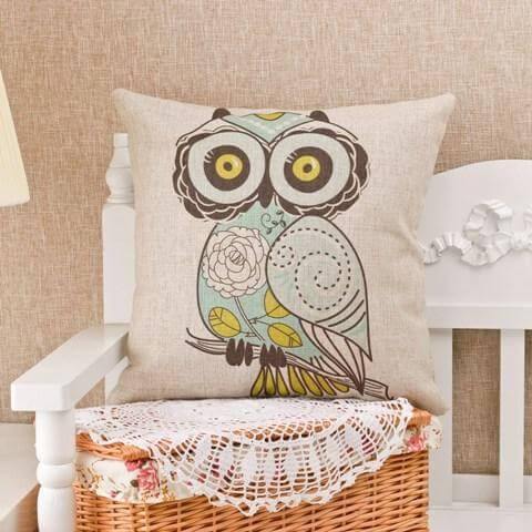 Colorful Bird Print Throw Pillow Covers