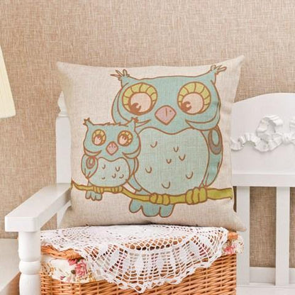Colorful Bird Print Throw Pillow Covers