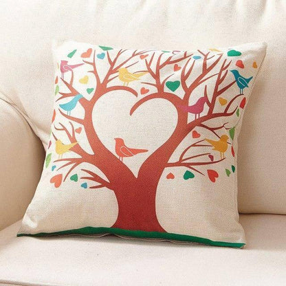 Colorful Tree Pattern Soft Home Pillow Covers