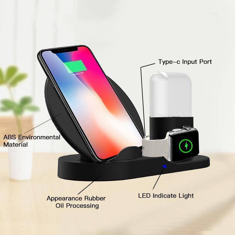 Quick Charge 3 in 1 Wireless Charging Station