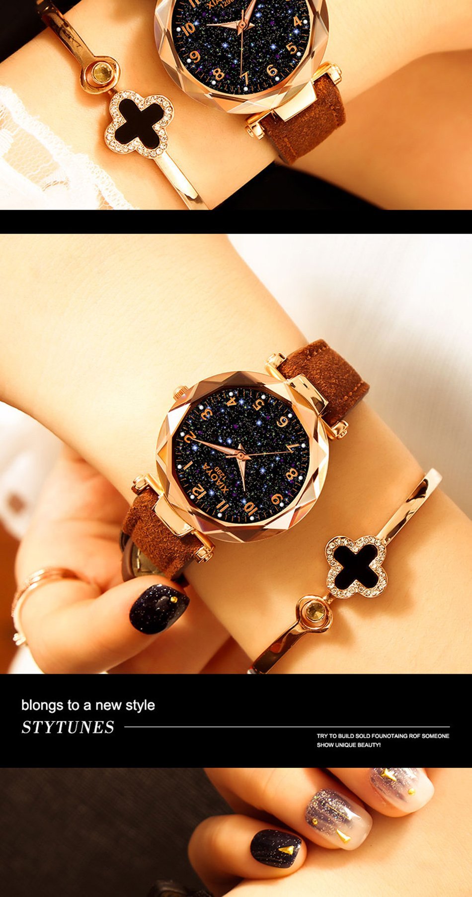 Fashion Galaxy Star Ladies Wristwatch Bracelet