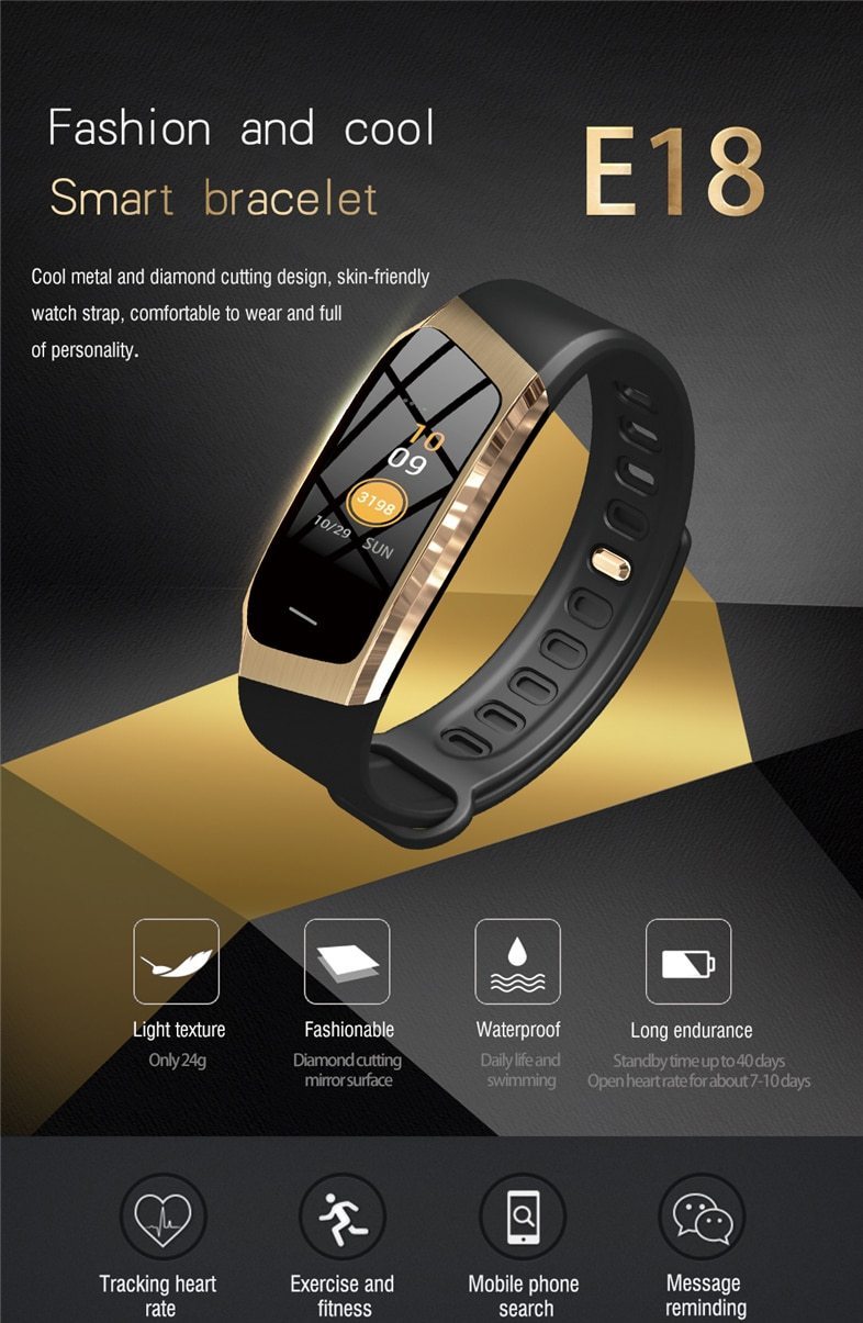 Waterproof Fitness Tracker Smartwatch Heart Rate Monitor