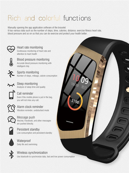 Waterproof Fitness Tracker Smartwatch Heart Rate Monitor
