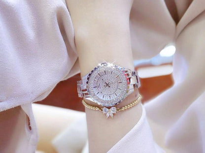 Glamorous Diamond Stainless Steel Ladies Watch