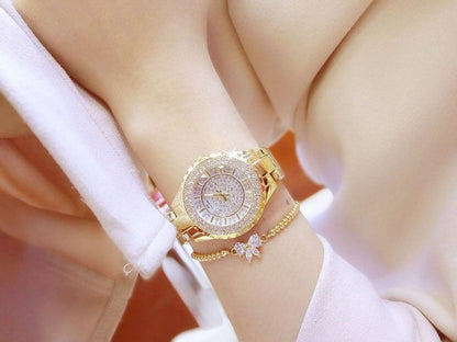Glamorous Diamond Stainless Steel Ladies Watch