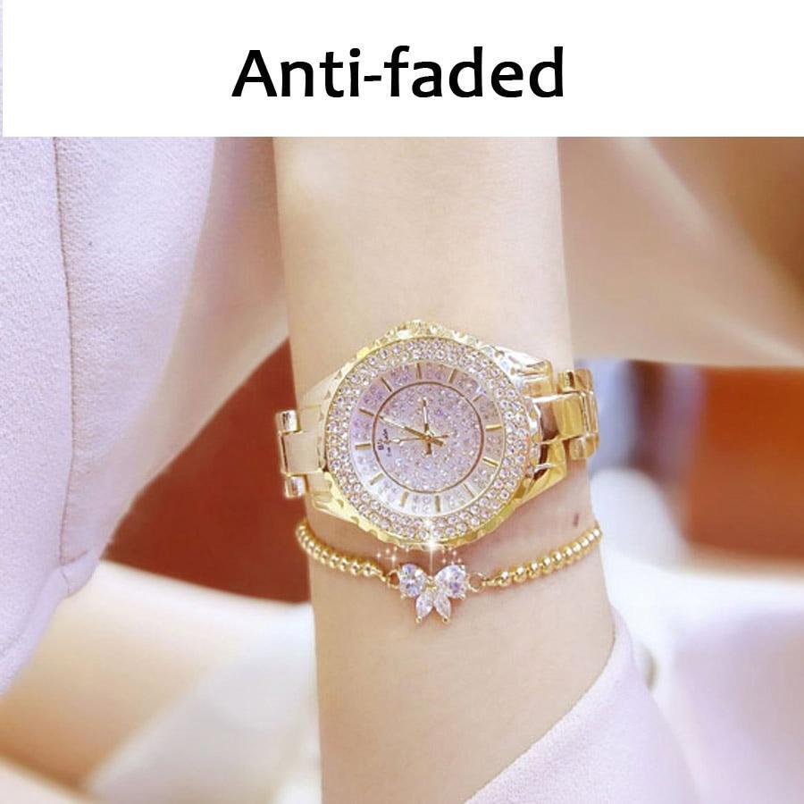 Glamorous Diamond Stainless Steel Ladies Watch
