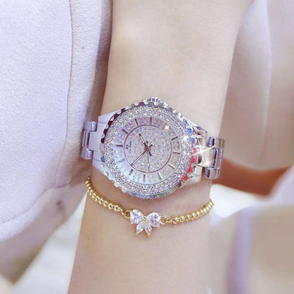 Glamorous Diamond Stainless Steel Ladies Watch