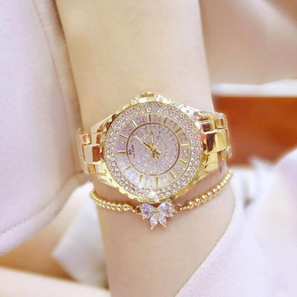 Glamorous Diamond Stainless Steel Ladies Watch