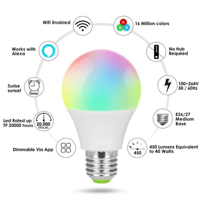 Smart WiFi LED Bulb - Intelligent Home Lighting