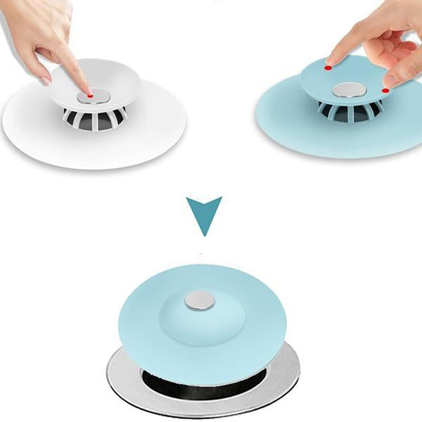 Bathroom Sink Drain Stopper With Hair Catcher