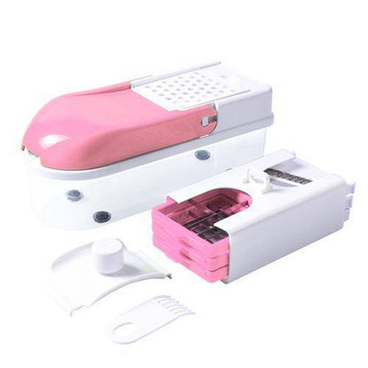 Easy Vegetable Chopper with 8 Interchangeable Blades