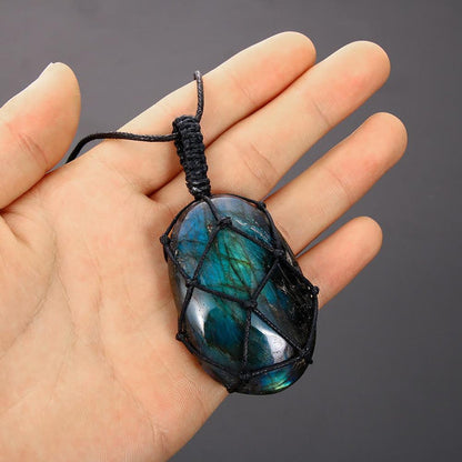 Bold Labradorite Pendant Necklace for Women's Empowerment