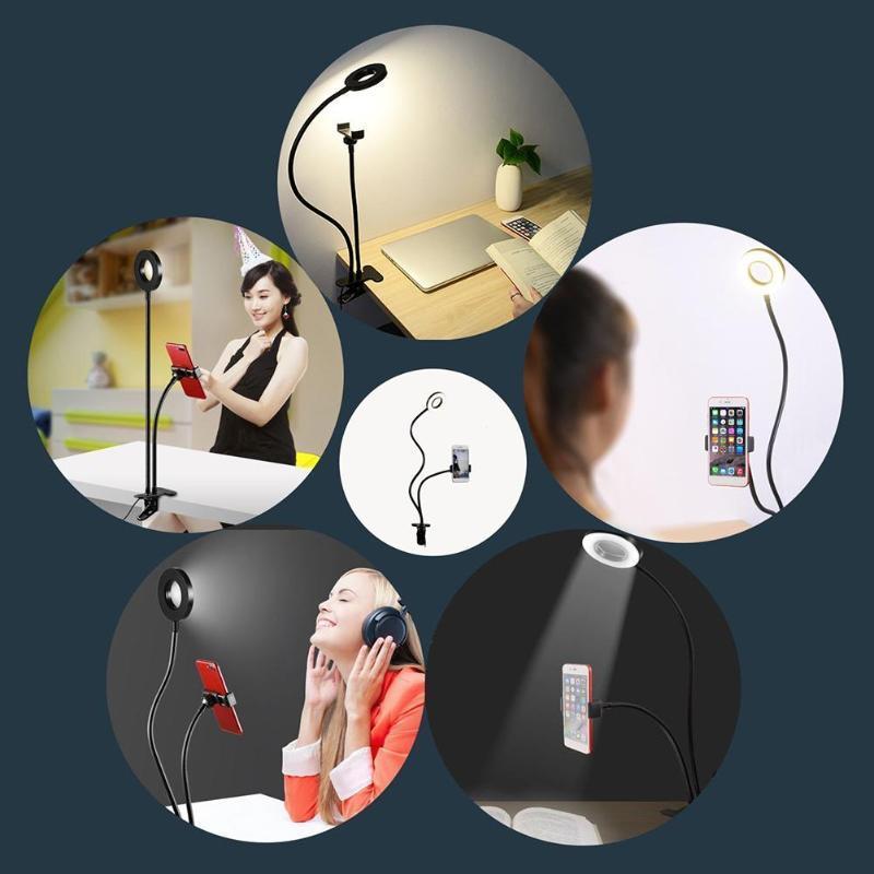 Portable Phone Stand with LED Selfie Light