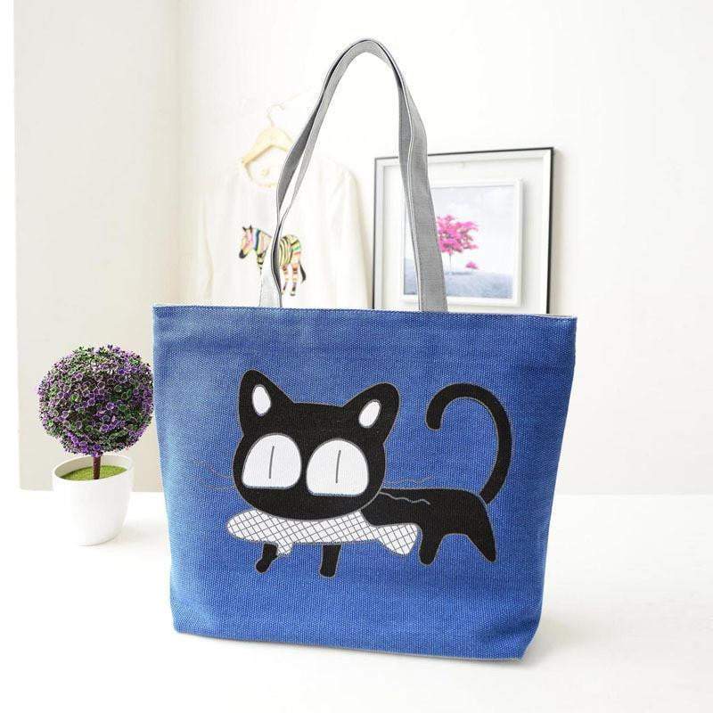 Stylish Cat Ladies Canvas Tote Shoulder Bag