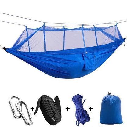 Compact Travel Hammock with Bug Net