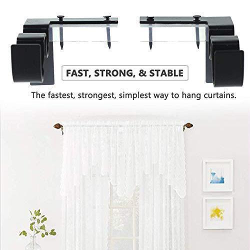 Easy Install Curtain Rod Bracket (2 Pack)