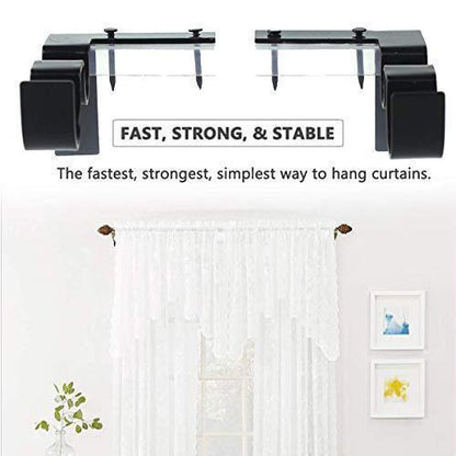 Easy Install Curtain Rod Bracket (2 Pack)