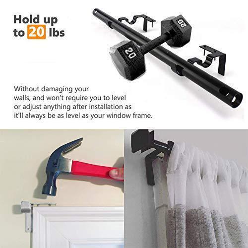Easy Install Curtain Rod Bracket (2 Pack)