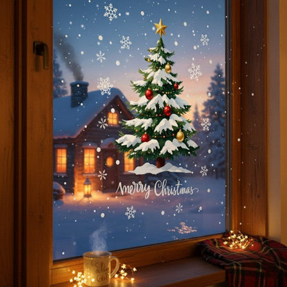 Colorful 3D Christmas Tree Wall Decal