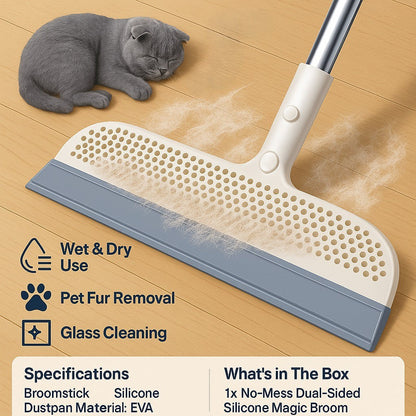 Easy Clean Double Sided Silicone Sweep Broom