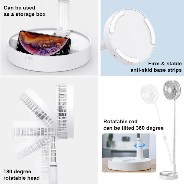 Portable Compact Foldable Rechargeable Fan