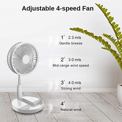 Portable Compact Foldable Rechargeable Fan