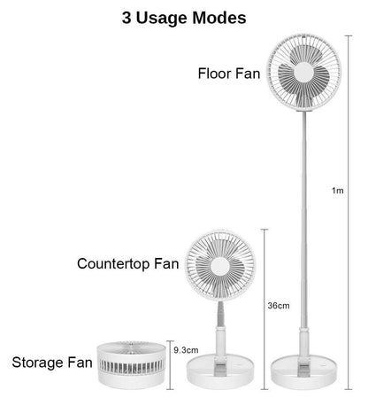 Portable Compact Foldable Rechargeable Fan