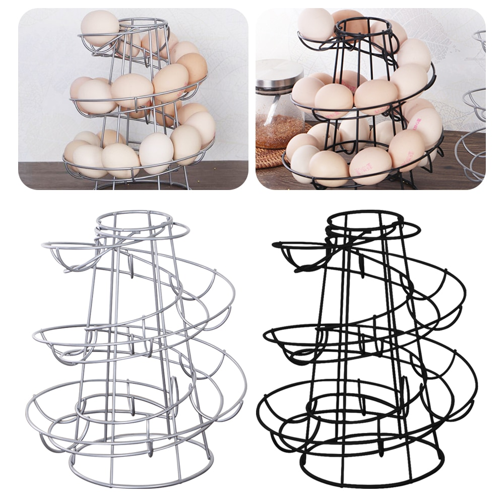 Unique Spiral Egg Holder Storage Rack