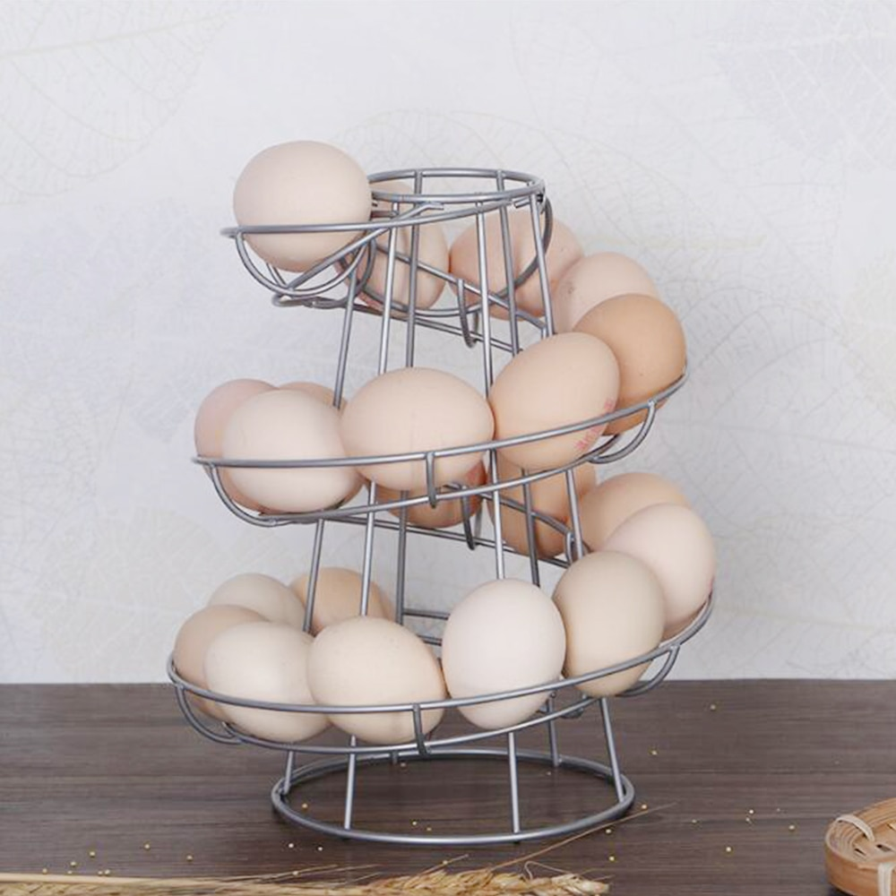 Unique Spiral Egg Holder Storage Rack