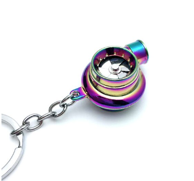 Compact LED Keychain Flashlight Fan