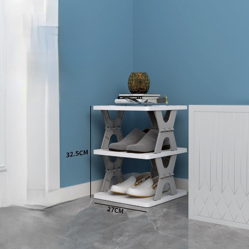 Compact Collapsible Stackable Shoe Organizer Rack - Yeezlab