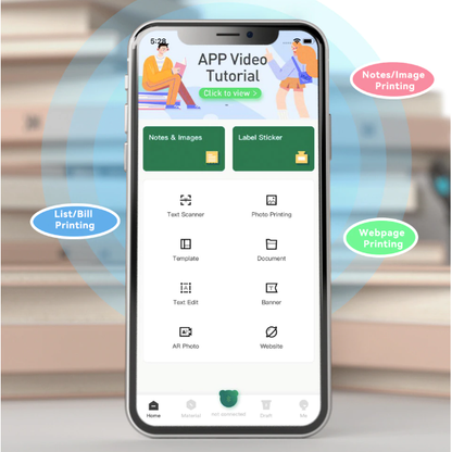 Compact Mobile Thermal Bluetooth Printer