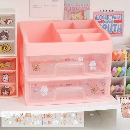 Compact Office Desk Storage Container Box