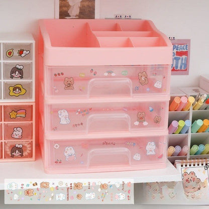 Compact Office Desk Storage Container Box