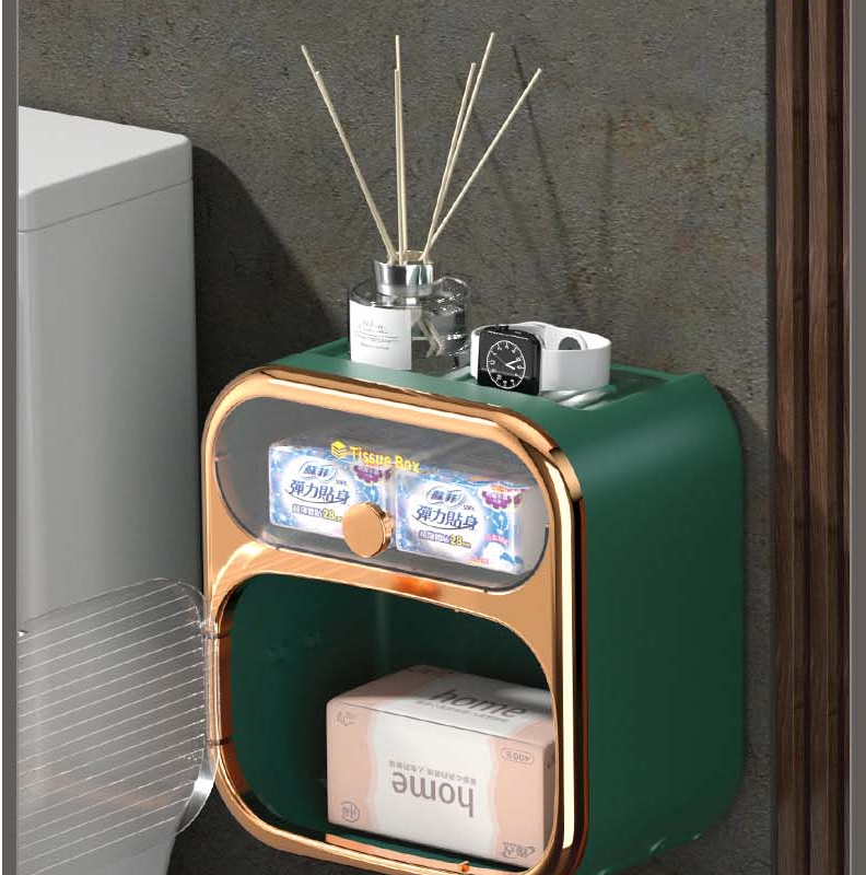 Space-Saving Bathroom Toilet Paper Holder Storage Box