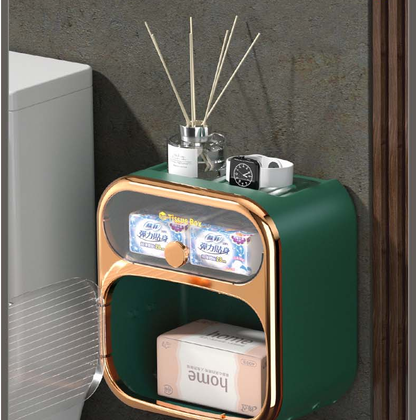 Space-Saving Bathroom Toilet Paper Holder Storage Box