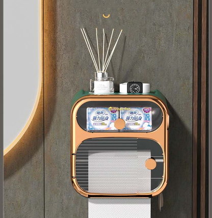 Space-Saving Bathroom Toilet Paper Holder Storage Box