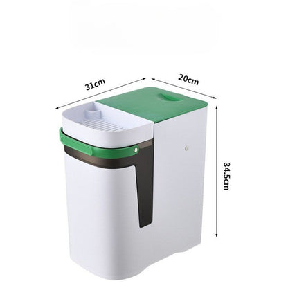 Dual Compartment Kitchen Trash Recycling Bin
