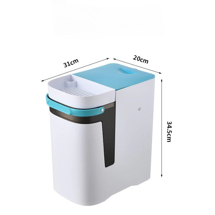 Dual Compartment Kitchen Trash Recycling Bin