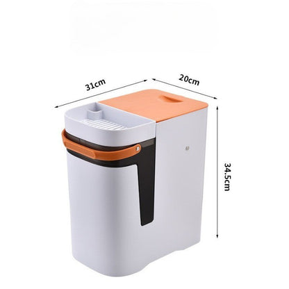 Dual Compartment Kitchen Trash Recycling Bin