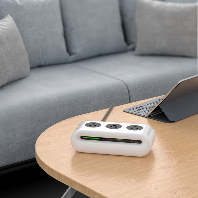 Compact USB Charging Power Strip Station