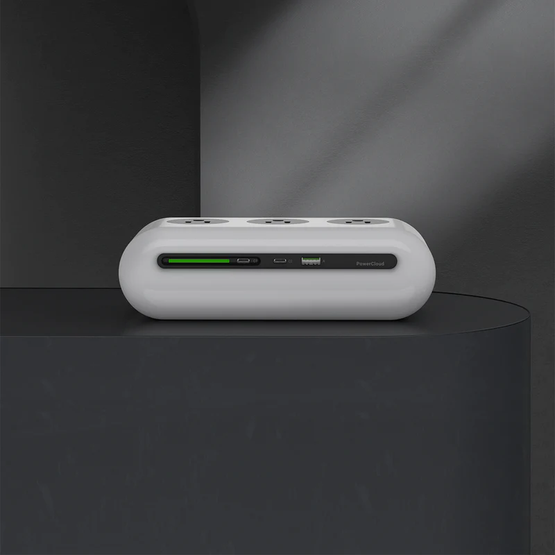 Compact USB Charging Power Strip Station