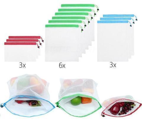 Breathable Kitchen Storage Bags (12 Pack)