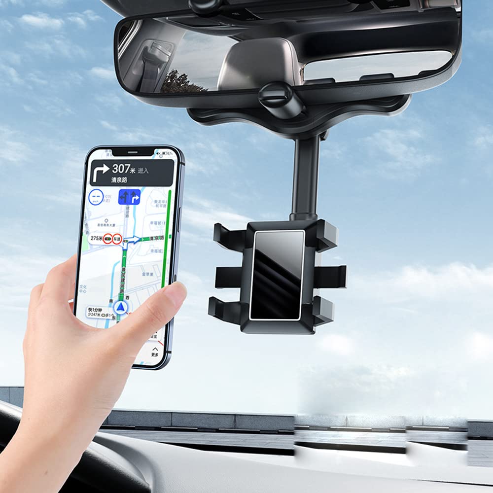 Adjustable Car Phone Mount for Rear View Mirror - Yeezlab