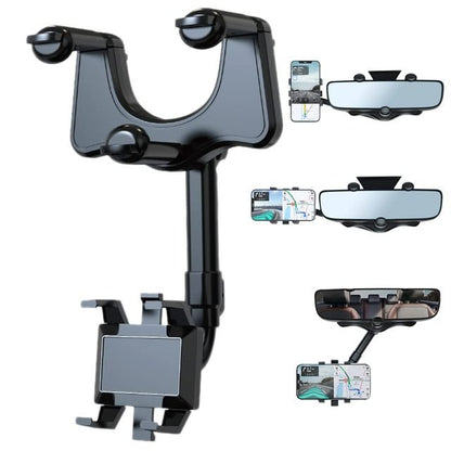 Adjustable Car Phone Mount for Rear View Mirror