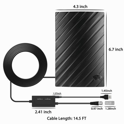 Ultra HD Indoor TV Antenna 4K Long Range 600 Mile Reception