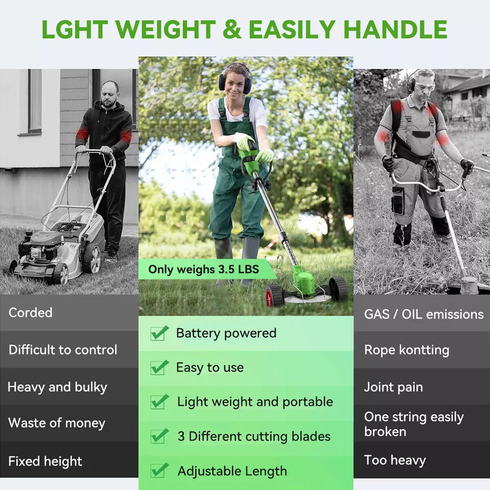 Easy Cordless Electric String Trimmer