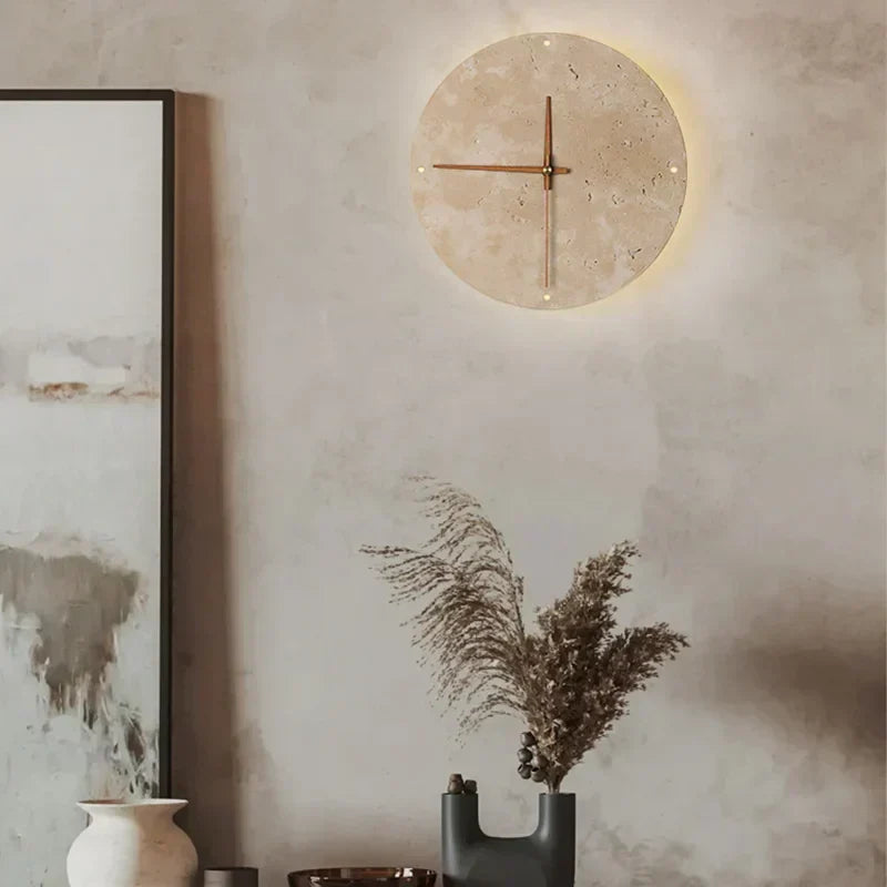 Modern Wall Light with Clock